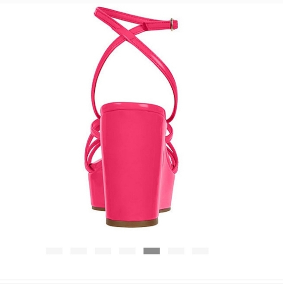 NWT Madden Girl Women's MYA Wedge Sandal NEON PINK SIZE 10 - Picture 7 of 8